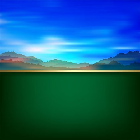 simsearch:400-07924233,k - abstract nature illustration with mountains and green background Fotografie stock - Microstock e Abbonamento, Codice: 400-07088754