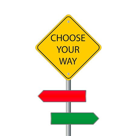 simsearch:400-05731083,k - choose your way, road sign with signposts Foto de stock - Royalty-Free Super Valor e Assinatura, Número: 400-07089061