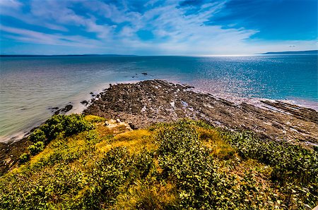 Eroded cliff and beach located in Cape Enrage New Brunswick Canada Stock Photo - Budget Royalty-Free & Subscription, Code: 400-07089072