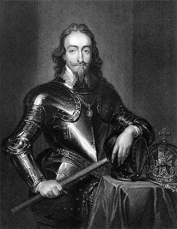 simsearch:400-07111322,k - Charles I of England (1600-1649) on engraving from 1831. King of England, Scotland and Ireland from 1625 until his execution. Engraved by H.Robinson and published in ''Portraits of Illustrious Personages of Great Britain'',UK,1831. Photographie de stock - Aubaine LD & Abonnement, Code: 400-07089126