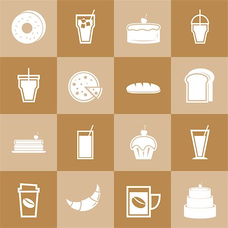 Set of bakery and drinks elements for coffee shop, stock vector Stock Photo - Budget Royalty-Free & Subscription, Code: 400-07094113