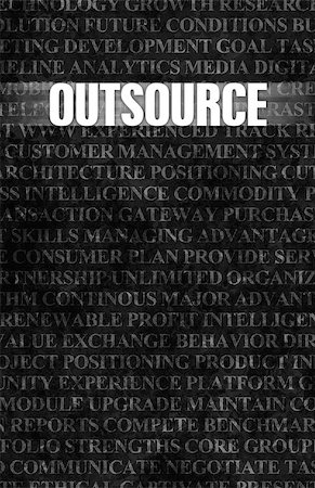 Outsourcing in Business as Motivation in Stone Wall Stock Photo - Budget Royalty-Free & Subscription, Code: 400-07094316