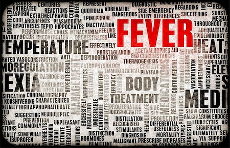 Fever Concept as a Medical Pyrexia Art Stock Photo - Budget Royalty-Free & Subscription, Code: 400-07094340