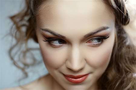 shmel (artist) - Portrait close up of young beautiful woman Stock Photo - Budget Royalty-Free & Subscription, Code: 400-07094642