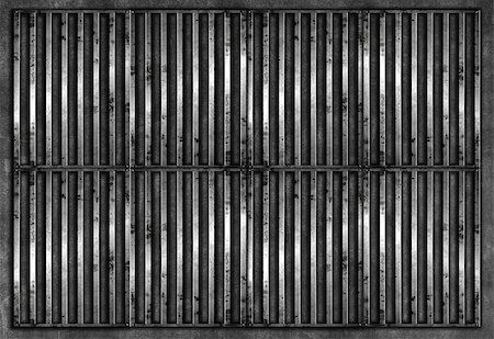 simsearch:400-05901999,k - Grunge style metal bars on a wire background Stock Photo - Budget Royalty-Free & Subscription, Code: 400-07095214