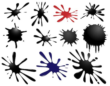 simsearch:640-05761233,k - Artistic Ink spot smudges and splashes vector Stock Photo - Budget Royalty-Free & Subscription, Code: 400-07095241
