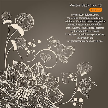 simsearch:400-06412891,k - Vector floral background Photographie de stock - Aubaine LD & Abonnement, Code: 400-07095310