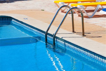 Ladder in the swimming pool, closeup Stock Photo - Budget Royalty-Free & Subscription, Code: 400-07095338