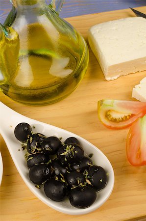 Still life with some of the classic Greek ingredients Stock Photo - Budget Royalty-Free & Subscription, Code: 400-07095354