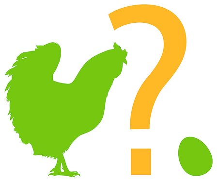 first responder - Chicken, egg, question mark. Vector silhouettes. EPS 8 Photographie de stock - Aubaine LD & Abonnement, Code: 400-07095661