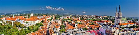 Historic city of Zagreb panoramic view, Croatia Photographie de stock - Aubaine LD & Abonnement, Code: 400-07095738