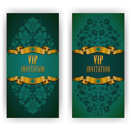 simsearch:400-07408048,k - Elegant template luxury invitation, card with lace ornament, place for text. Floral elements, ornate background. Vector illustration EPS 10. Stockbilder - Microstock & Abonnement, Bildnummer: 400-07095791
