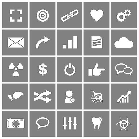 simsearch:400-04955160,k - Universal Flat Vector Icons Set 4 Stock Photo - Budget Royalty-Free & Subscription, Code: 400-07096448
