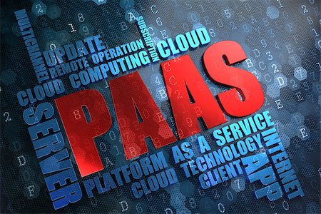 PAAS - Wordcloud Concept. The Word in Red Color, Surrounded by a Cloud of Blue Words. Foto de stock - Super Valor sin royalties y Suscripción, Código: 400-07096443