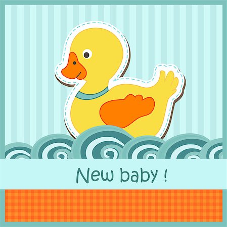 simsearch:400-07102630,k - Baby arrival card with duckling Foto de stock - Super Valor sin royalties y Suscripción, Código: 400-07096553