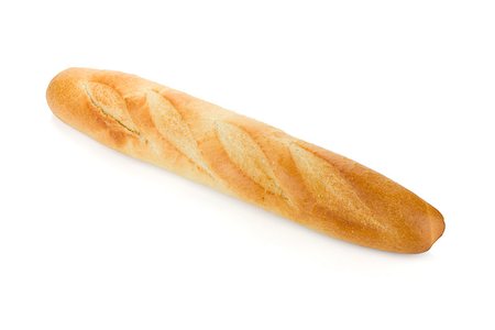 simsearch:400-06416084,k - Long loaf. Isolated on white background Photographie de stock - Aubaine LD & Abonnement, Code: 400-07096720