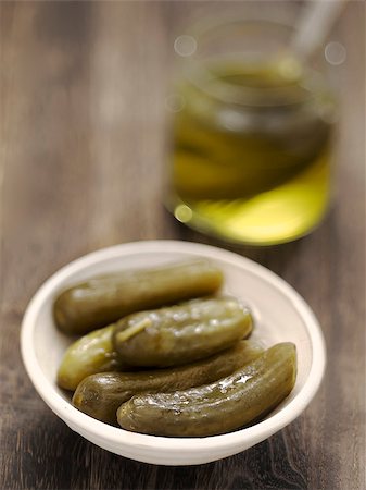 pickling gherkin - close up of a bowl of gherkins Stock Photo - Budget Royalty-Free & Subscription, Code: 400-07097253