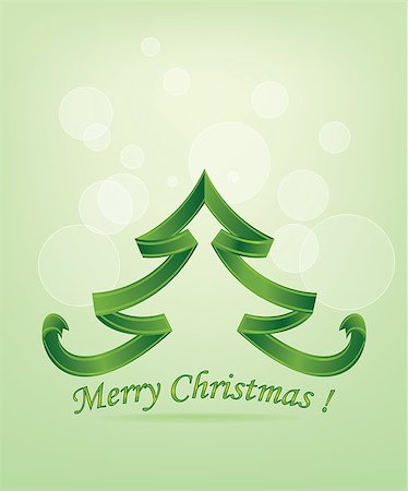 pisica_sfioasa (artist) - Abstract Green Christmas Tree Background Eps10 Foto de stock - Royalty-Free Super Valor e Assinatura, Número: 400-07097275
