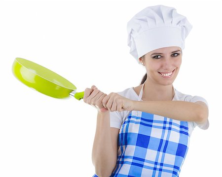 Woman cook on white background. Stock Photo - Budget Royalty-Free & Subscription, Code: 400-07098012