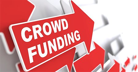 simsearch:400-07106009,k - Crowd Funding. Internet Concept. Red Arrow with "Crowd Funding" Slogan on a Grey Background. 3D Render. Stock Photo - Budget Royalty-Free & Subscription, Code: 400-07098058