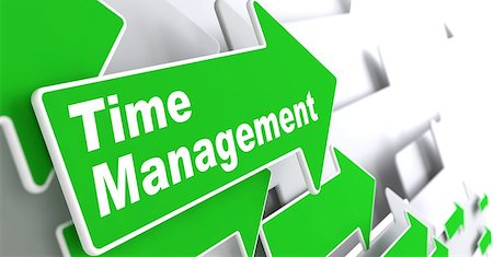 simsearch:400-09010206,k - Time Management - Business Concept. Green Arrow with "Time Management" Slogan on a Grey Background. 3D Render. Stockbilder - Microstock & Abonnement, Bildnummer: 400-07098101