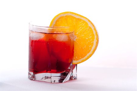 Americano and Negroni cocktails with orange Stock Photo - Budget Royalty-Free & Subscription, Code: 400-07098165