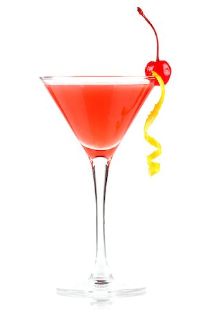 simsearch:659-02213497,k - Alcohol cocktail with orange juice and grenadine isolated on white background Photographie de stock - Aubaine LD & Abonnement, Code: 400-07098262