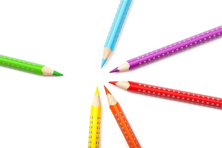 Color pencils aimed to the center Photographie de stock - Aubaine LD & Abonnement, Code: 400-07098470