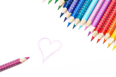 Life of color pencils Photographie de stock - Aubaine LD & Abonnement, Code: 400-07098472