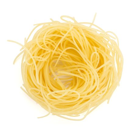 simsearch:400-06796271,k - Nest pasta. View from above. Isolated on white background Stock Photo - Budget Royalty-Free & Subscription, Code: 400-07098579