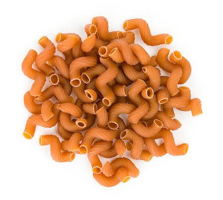 simsearch:400-06796271,k - Orange pasta. Isolated on white background Stock Photo - Budget Royalty-Free & Subscription, Code: 400-07098584
