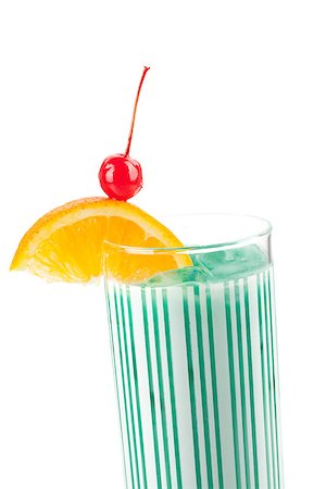 simsearch:400-05750833,k - Cocktail collection: Blue milk. Isolated on white background Stock Photo - Budget Royalty-Free & Subscription, Code: 400-07099053