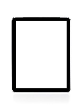 simsearch:400-06921233,k - Touch screen tablet computer with white background. Isolated on white Stock Photo - Budget Royalty-Free & Subscription, Code: 400-07099082