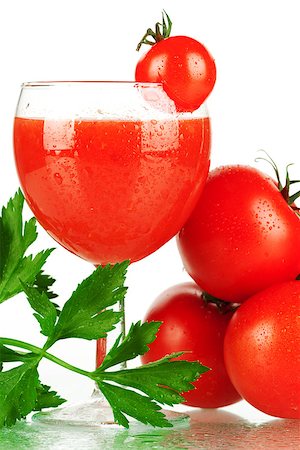 Fresh tomato juice with tomatos and celery Stock Photo - Budget Royalty-Free & Subscription, Code: 400-07099173