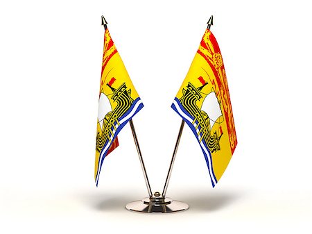 Miniature Flag of New Brunswick (Isolated with clipping path) Foto de stock - Royalty-Free Super Valor e Assinatura, Número: 400-07099278
