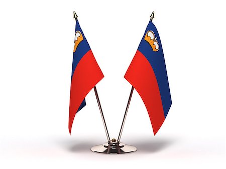 simsearch:400-07294142,k - Miniature Flag of Liechtenstein (Isolated with clipping path) Stock Photo - Budget Royalty-Free & Subscription, Code: 400-07099290