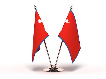 simsearch:400-07294142,k - Miniature Flag of Nepal (Isolated with clipping path) Stock Photo - Budget Royalty-Free & Subscription, Code: 400-07099292