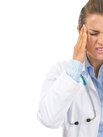 simsearch:400-07099823,k - Closeup on stressed doctor woman Stock Photo - Budget Royalty-Free & Subscription, Code: 400-07099824