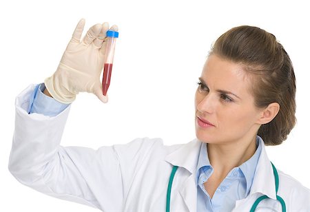 simsearch:400-07099889,k - Doctor woman looking on test tube Stock Photo - Budget Royalty-Free & Subscription, Code: 400-07099836