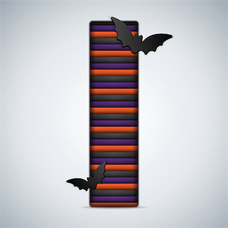 simsearch:400-06422133,k - Vector - Halloween Bat Alphabet Letters Stripe Black Orange Purple Stockbilder - Microstock & Abonnement, Bildnummer: 400-07099966