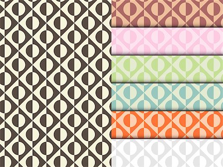 Seamless Circle Pattern Colorful Set Stock Photo - Budget Royalty-Free & Subscription, Code: 400-07099994