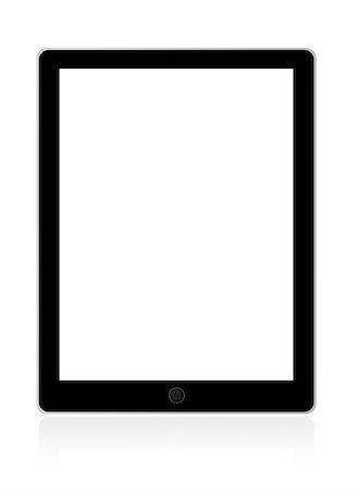 simsearch:400-06921233,k - Illustration of touch screen tablet computer on white background Stock Photo - Budget Royalty-Free & Subscription, Code: 400-07090519