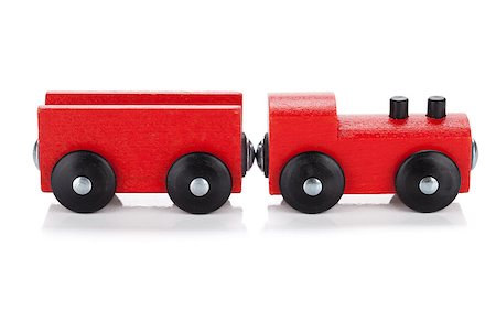 simsearch:400-05292821,k - Wooden toy train. Isolated on white background Stock Photo - Budget Royalty-Free & Subscription, Code: 400-07090511