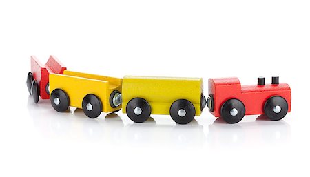simsearch:400-05292821,k - Wooden toy colored train. Isolated on white background Stock Photo - Budget Royalty-Free & Subscription, Code: 400-07090512
