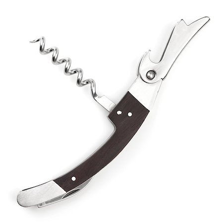 simsearch:700-00553040,k - Wine collection - Ketos Corkscrew. Isolated on white background Fotografie stock - Microstock e Abbonamento, Codice: 400-07090577