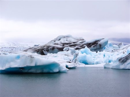 Beautiful glacier lagoon, Jokulsarlon, Iceland Stockbilder - Microstock & Abonnement, Bildnummer: 400-07090762