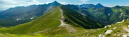 Tatra Mountain, Poland, view to Valley Gasienicowa, group of glacial lakes  and Swinica mount Stock Photo - Budget Royalty-Free & Subscription, Code: 400-07090777