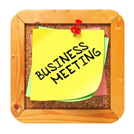 simsearch:400-07091159,k - Business Meeting, Yellow Sticker on Cork Bulletin or Message Board. Business Concept. 3D Render. Foto de stock - Royalty-Free Super Valor e Assinatura, Número: 400-07091159