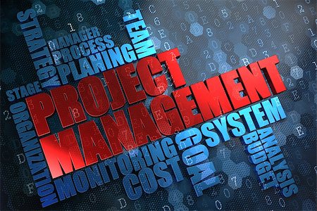 simsearch:400-09010206,k - Project Management - Wordcloud Concept. The Word in Red Color, Surrounded by a Cloud of Blue Words. Stockbilder - Microstock & Abonnement, Bildnummer: 400-07091177