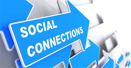 simsearch:400-07091188,k - Social Connections - Social Concept.  Blue Arrow with "Social Connections" slogan on a grey background. 3D Render. Stock Photo - Budget Royalty-Free & Subscription, Code: 400-07091194